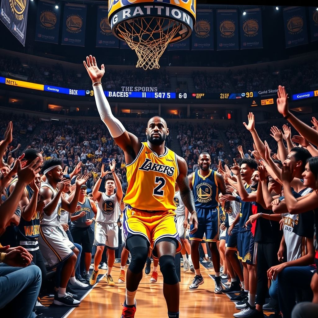 aoa体育课程-湖人战胜勇士取得三连胜，詹皇出战打破纪录赢得球迷尊敬